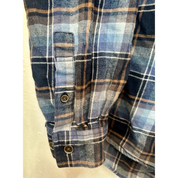 Original Weatherproof Vintage Blue Plaid Flannel Shirt XXL - Picture 3 of 8